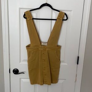 Yellow overall dress Free People